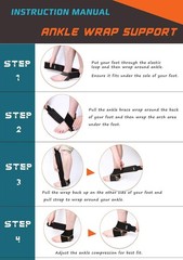 2 Pack Adjustable Ankle Brace for Women and Men, Ankle Support for Sprain