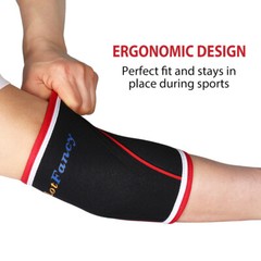 2x Elbow Compression Sleeves Neoprene 5mm Weightlifting Gym Power Weight lifting