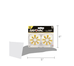 Rayovac Size 10 Hearing Aid Batteries (32 Pack), Size 10 Batteries