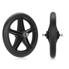 4PACK 8Inch Walker Wheels Replacement Solid Anti Slip Rollator Wheel Set Black
