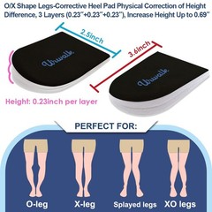 Urwalk 3 Layers Adjustable Supination & Over-Pronation Large, Black – 3 Pairs