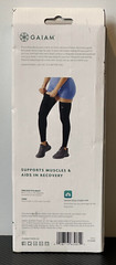 Gaiam Compression Thigh High Leg Sleeves Black One Size #05-63061