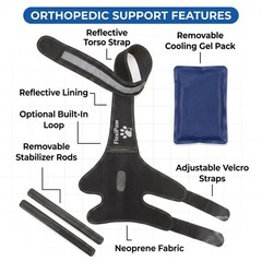 Dog Knee Brace for Torn ACL & CCL, Luxating Patella Support, Cold Therapy, Stabi
