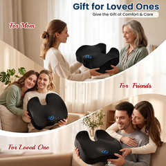 Seat Cushion with Velvet Cover, Thick Memory Foam Cushions for Office Chair, Car
