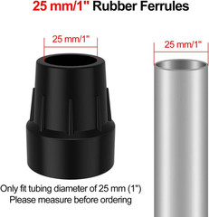 Heavy Duty Cane Tips 1 Inch Replacement Rubber Leg Caps for Canes Walkers