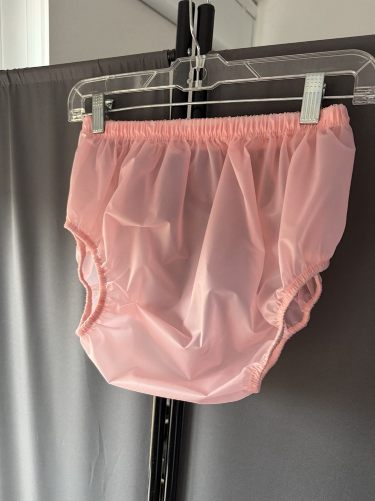 Super Soft Pink Plastic Pants Elastic Waist And Legs Size XLarge