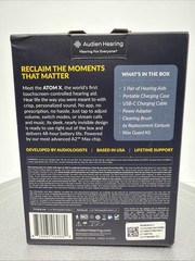 Audien Atom X OTC Rechargeable Hearing Aids Bluetooth UV Clear Sound Assist New