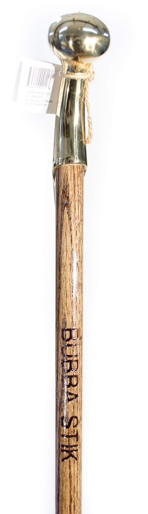 Wood Walking Stick Brass Handle Walnut Hiking Cane 36 Inch