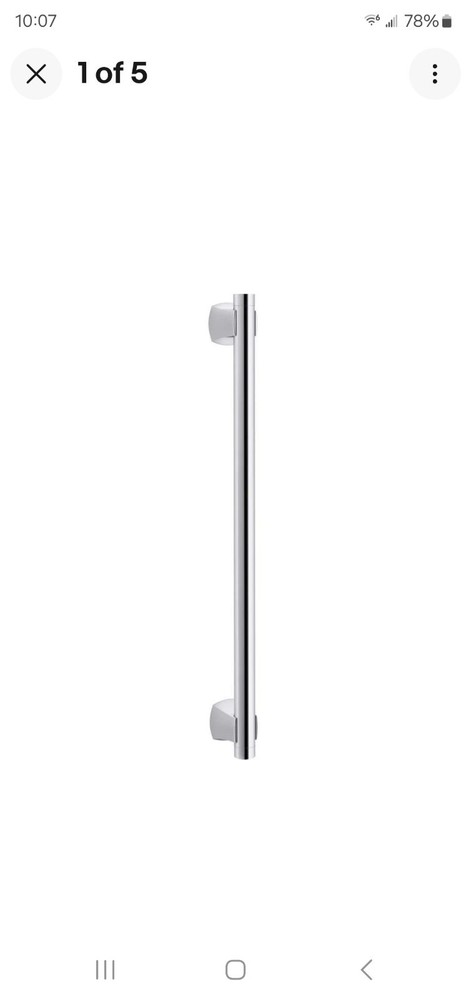 KOHLER Rubicon 24 in. Bathroom Grab Bar in Polished Chrome K-R27242-CP