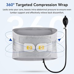 Medical-Grade Lumbar Support Belt for Back Pain Relief with Steel Plates、M-XXL
