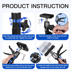 4PK Support Pole,Steel Telescopic Quick Adjustable 3Rd Hand Support System, Supp