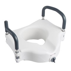 VEVOR Raised Toilet Seat Riser with Arms for Elderly Adds 5 Inch Height 300 lbs