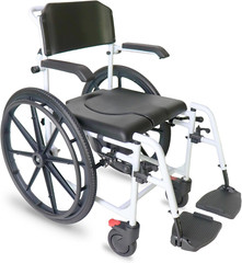 PRO – Shower Wheelchair, Adjustable Chair with Wheels for Disabled Adult, Self P