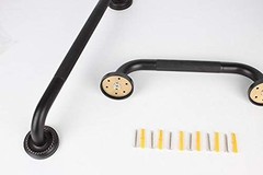 700BRASS 12 Inch Solid Brass Grab Bar Oil Rubbed Bronze Anti Slip Safety Rail