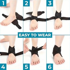 2x Adjustable Strap Sports Ankle Brace Breathable Compression Wrap Ankle Support