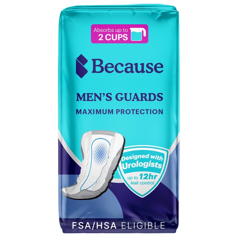 Because Premium Guards for Men 20 Count Pack of Discreet, Individually Wrapp…