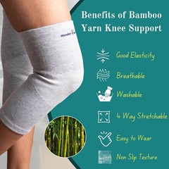 2-Pack Bamboo Knee Compression Sleeve for Men and Women, Compression Knee Sle…