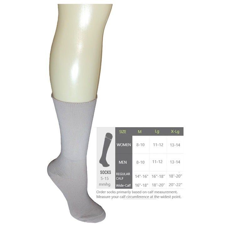 5 Pair Pack Large 10-12 Regular Calf Beige Light Compression Mid Calf Dress Sock