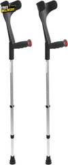 Forearm Crutches for Adults (X2 Units, Open Cuff) Adjustable Aluminum Walking…