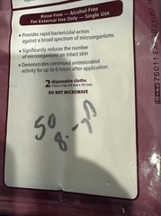 SAGE 2% Chlorhexidine Gluconate Cloth PATIENT PreOp SKIN Prep 2 CLOTHS 9707