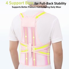 Posture Corrector for Women and Men, Back Brace Small, Pink