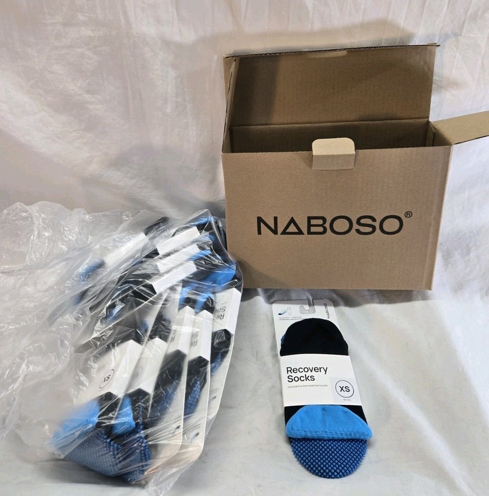 Lot of 10 Naboso Recovery Socks Compression+Texture XS Women 5, 5.5, 6, 6.5 NEW