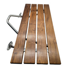 Wall Mounted Folding Shower Seat 28″ Teak Bench 500lb for Elderly Disabled
