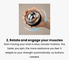 TorqueBall Self-Starting Gyroscope Ball Hand Therapy Device LCD Tracker