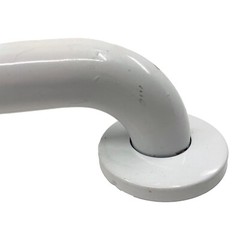 White Powder Coated Steel Grab Bar for Bath and Shower Safety 18 Inches WF447