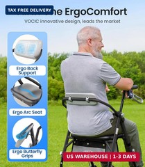 Z11 Rollator Walker with Seat for Seniors Max 380 lbs Capacity Foldable Avant