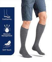 JOBST ActiveWear Calf-High Socks, Cushioned Foot, 15-20 (Size: S) Denim Blue