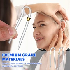 Hearing Aid Tubes Replacement 12 Pack Clear Gold Lock Earmold Tubing