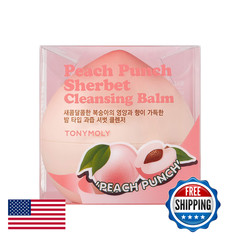Tonymoly Peach Punch Sherbet Cleansing Balm Korean Makeup Remover Face Cleanser