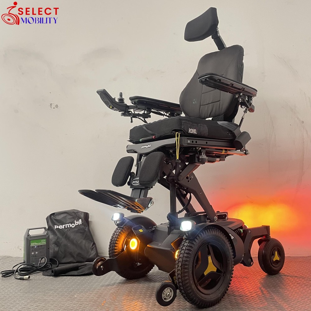 PERMOBIL F3 CORPUS POWER WHEELCHAIR, ELEVATION ,TILT , RECLINE,LEGRESTS. LIGHTS