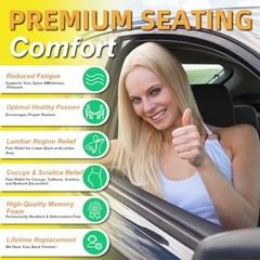 Car Seat Cushion with Back Support Pillow: Seat Cushion&Back Pillow Dark Grey