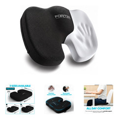 Office Seat Cushion Memory Foam Sciatica Coccyx Tailbone Pain Relief Non Slip