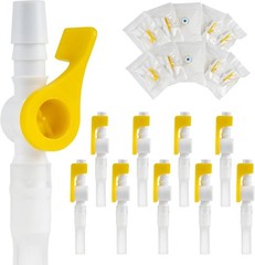 10 Pcs Comfort Flow Catheter Valves – Easy to Use Lever Tap, Smooth Edges, an