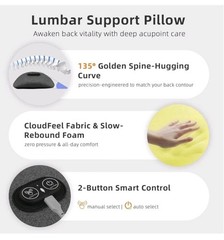 3-in-1 Back Massager with Heat & Vibration- Smooth Spine Triple Fusion Lumbar