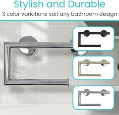 Grab Bar with Toilet Paper Holder (350lbs) Handrail Bar Combo for Bathroom Wall