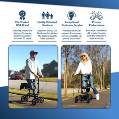 Economy KneeRover® Steerable Knee Scooter Black – Refurbished