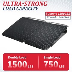 2-Pack Black Loading Ramp for Riding Mower Shed Storage Ramps for Sheds, Garages