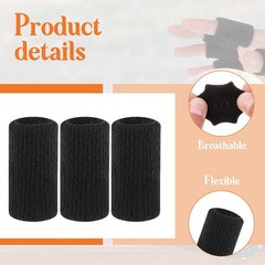 10Pcs Black Sport Finger Sleeves Finger Sleeves Protectors Elastic Finger