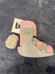 Brace Direct orthopedic fracture walking boot, featuring pink M