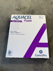 ConvaTec Aquacel Foam Non Adhesive Hydrofiber 6x6in Dressings 5 White 420635