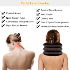 Cervical Neck Traction Device Collar Brace Support Pain Relief Stretcher Therapy