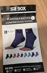 SB SOX Ankle Compression Sleeve Plantar Fasciitis Compression Socks Navy Large
