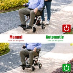 ELENKER Electric Wheelchair Deluxe Fold Power Motorized Wheelchair Medical Aid