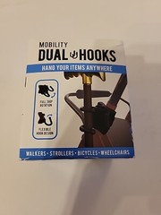 Easy to Use Products Mobility Dual Hooks – Bag Cane or Light Holder