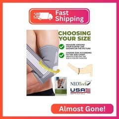 NeoTech Care Elbow Support Brace (Gray, Size M, 1 Unit)