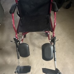 Medline Transport Wheelchair w/ Detachable Footrests, 4-Wheel Red/Black